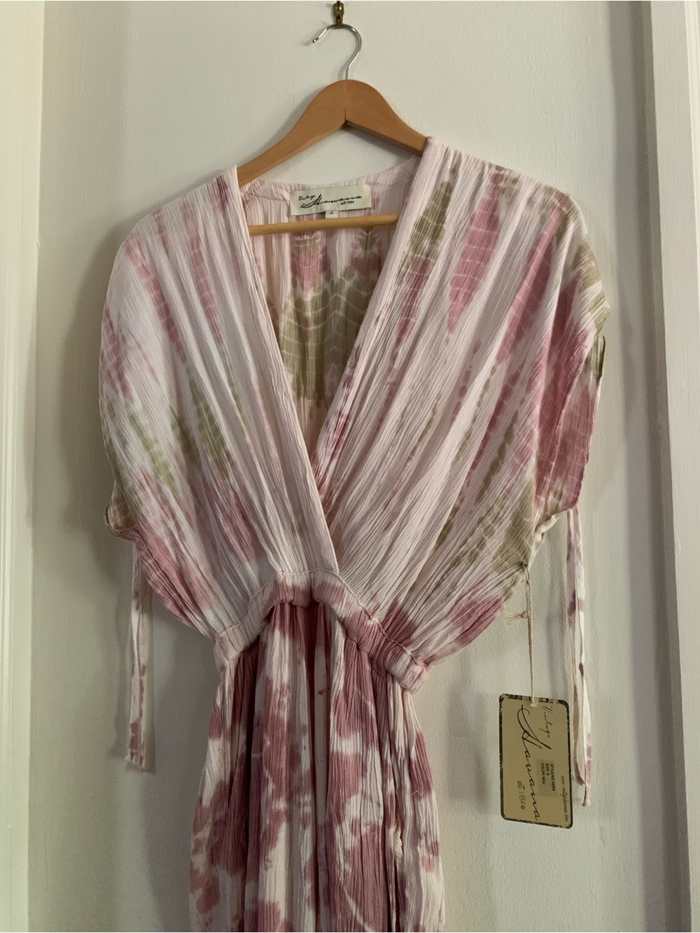 Vintage Havana Pink & Olive Tie-Dye Jumpsuit, Small - Picture 3 of 7